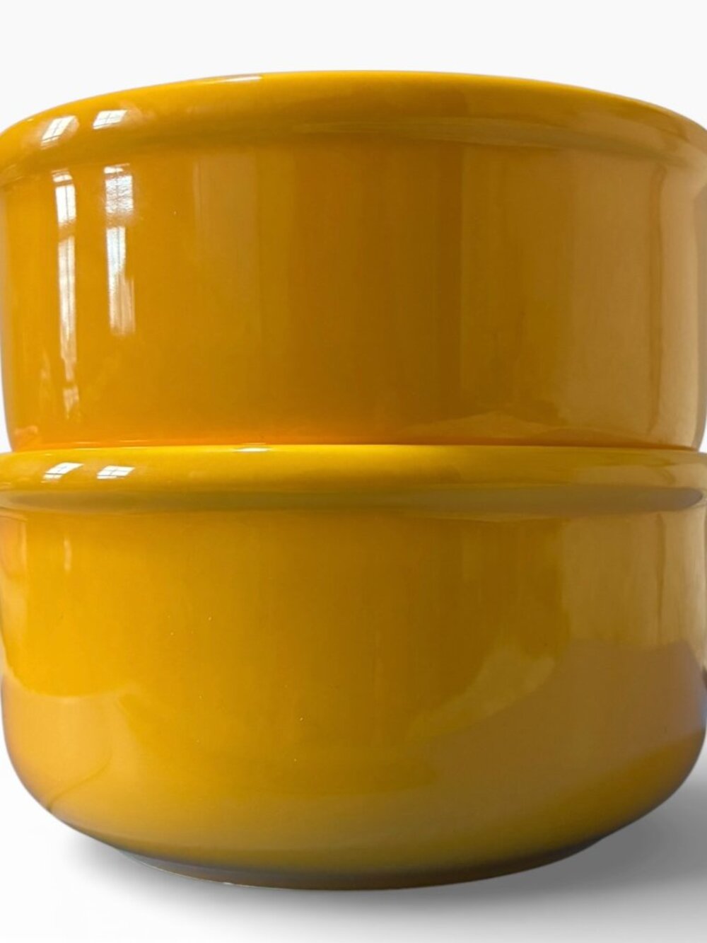 Waechtersbach Spain Set of 2 Ceramic Salad Bowls-Vibrant Yellow-6.5 in X 3 in